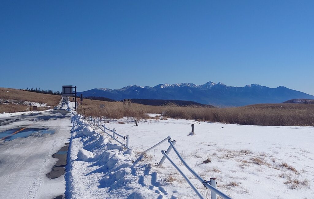 霧ヶ峰 霧ヶ峰ビーナスライン 霧ヶ峰ビーナス ビーナスライン道路 ビーナスライン雪