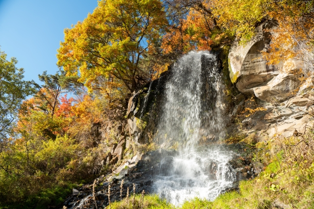 蓼科 紅葉の乙女滝